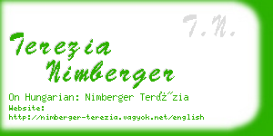 terezia nimberger business card